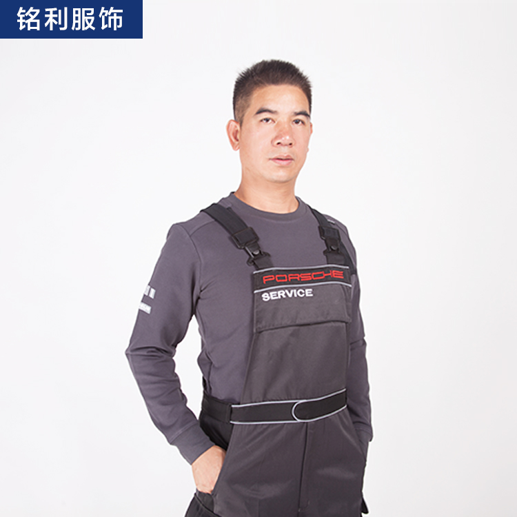 春秋款保時(shí)捷工裝長袖工作服加工